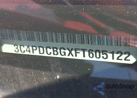 2015 Dodge Journey Sxt из США, поврежденный, VIN 3C4PDCBGXFT605122